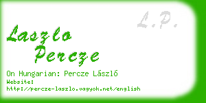 laszlo percze business card
